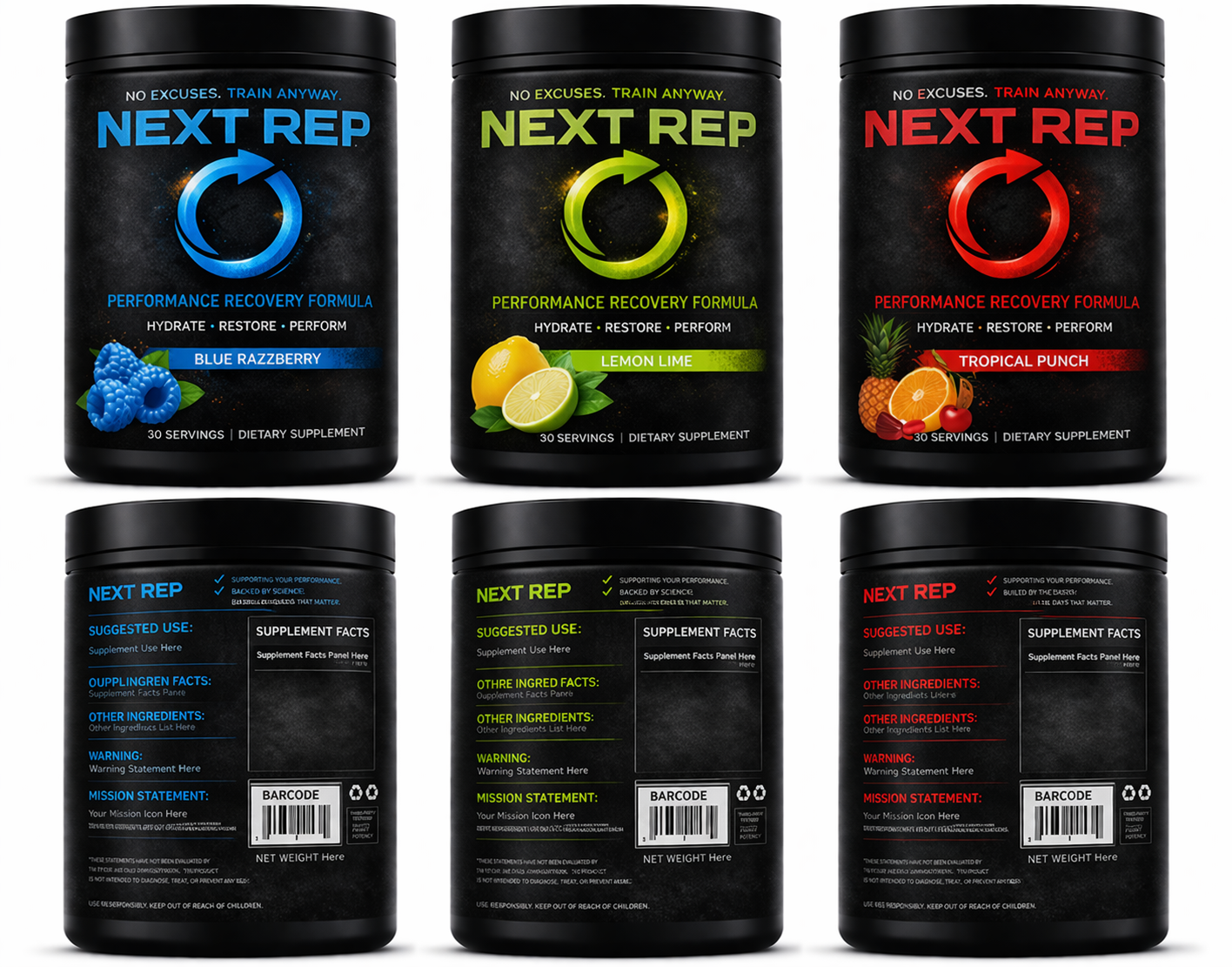 NEXT REP Recovery Powder – Caffeinated